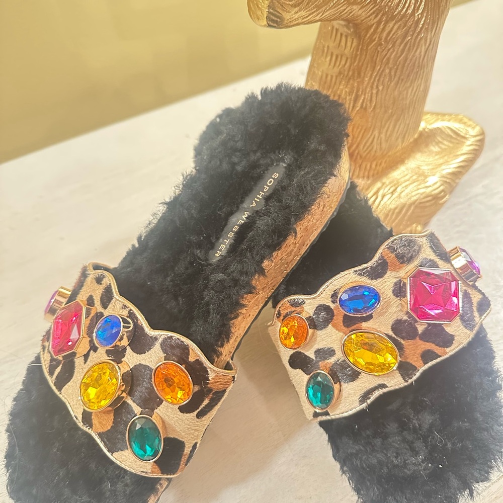 Sophia Webster Lyla calf hair slide